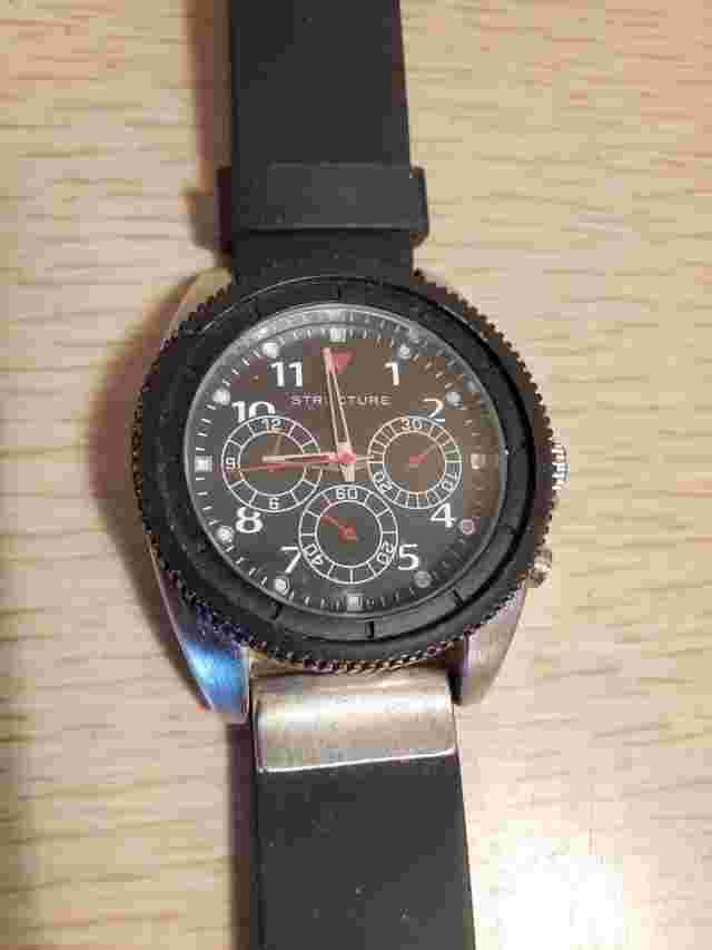 Structure Men's Watch Analog Black Buckle Band