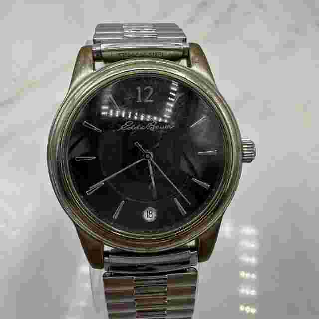 Vintage Mens Eddie Bauer Gray Dial Round Quartz Watch 0310 - NEW BATTERY
