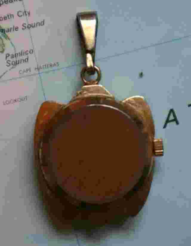 Vintage women BULER pendant watch red yellow butterfly SWISS MADE collectible
