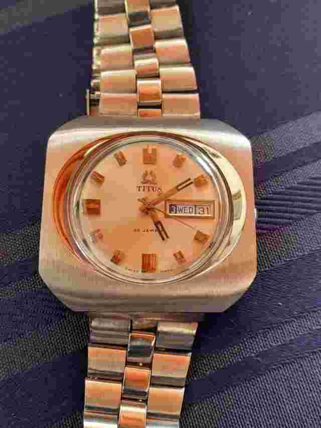 Rare!!! Authentic Swiss-made TITUS Matic Geneve 25j Automatic Watch _2689