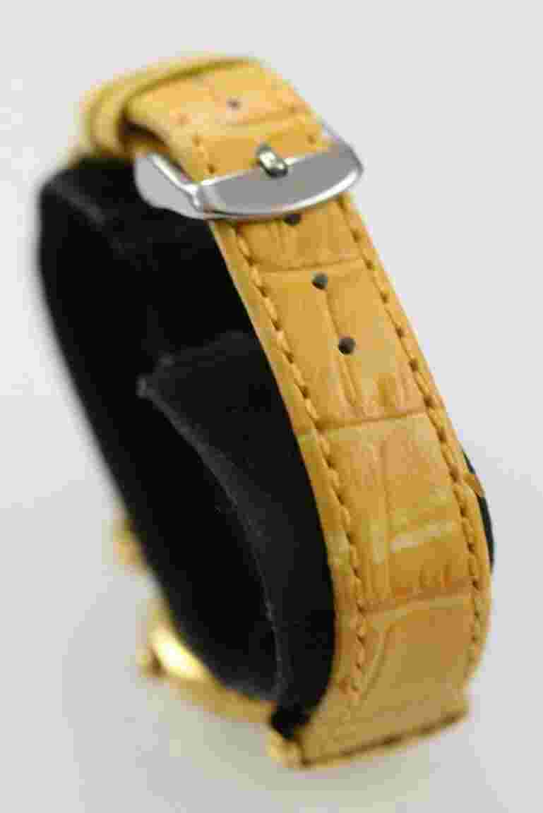 Kathie Lee Women Watch Gold Stainless Steel Leather WR Battery White Quartz