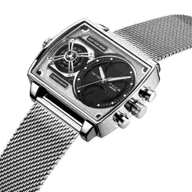 FEICE NEON MATRIX DUAL CHRONOGRAPH (Sliver)