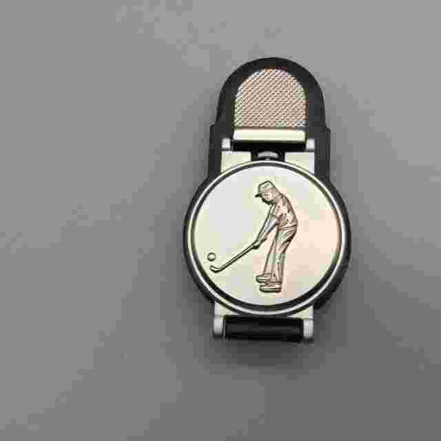 Samsung Carabiner Pocket Watch 42mm Silver Tone Golf Golfing Dial New Battery