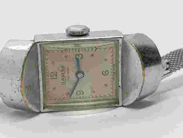 VINTAGE Unique DAMAS Tank Watch Fab Suisse Swiss Art Deco Great Movement READ!