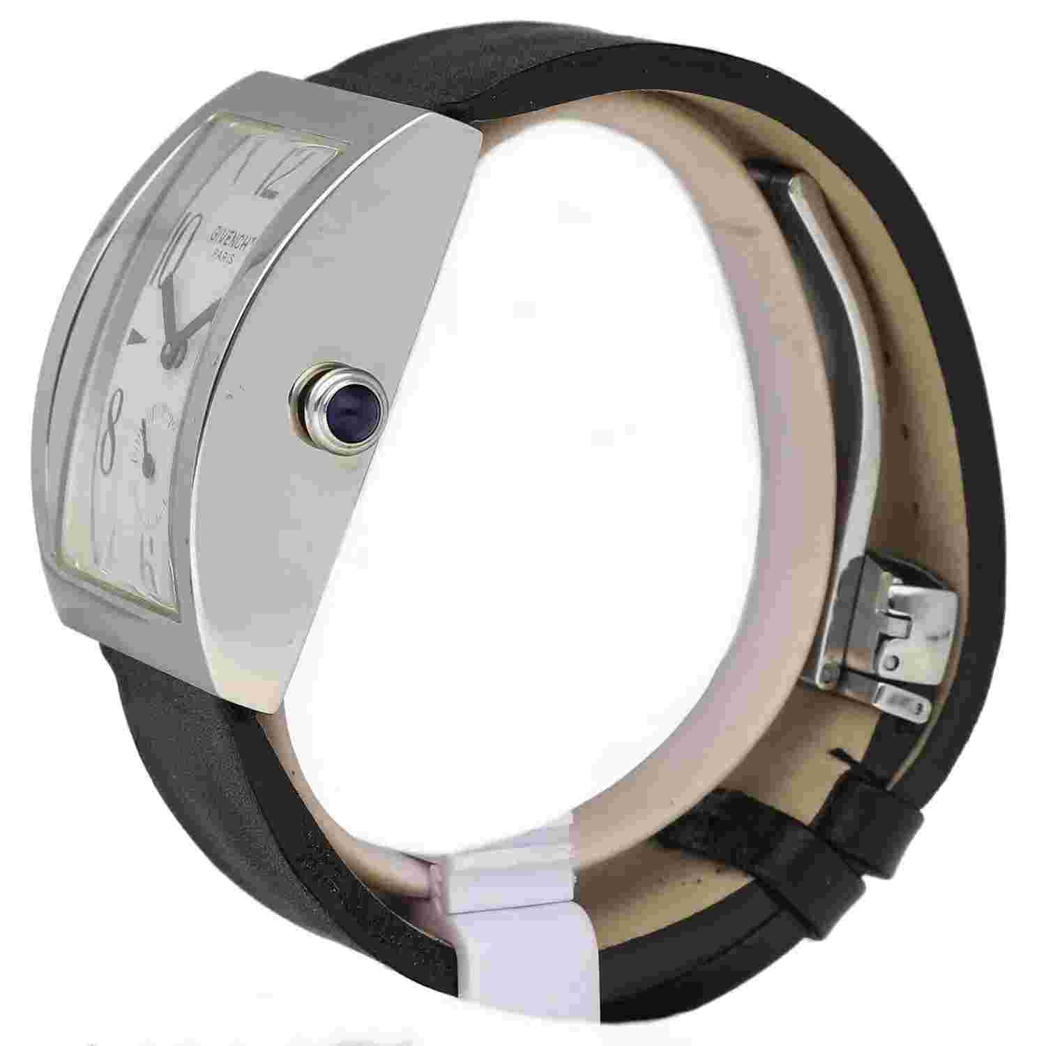 Givenchy Parabolic 92434662 23mm Steel White Roman Rectangle Quartz Wrist Watch
