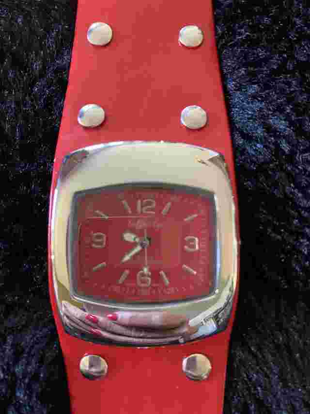 Super Cute Infinity Quartz Red /Silver Fashion Watch NWT
