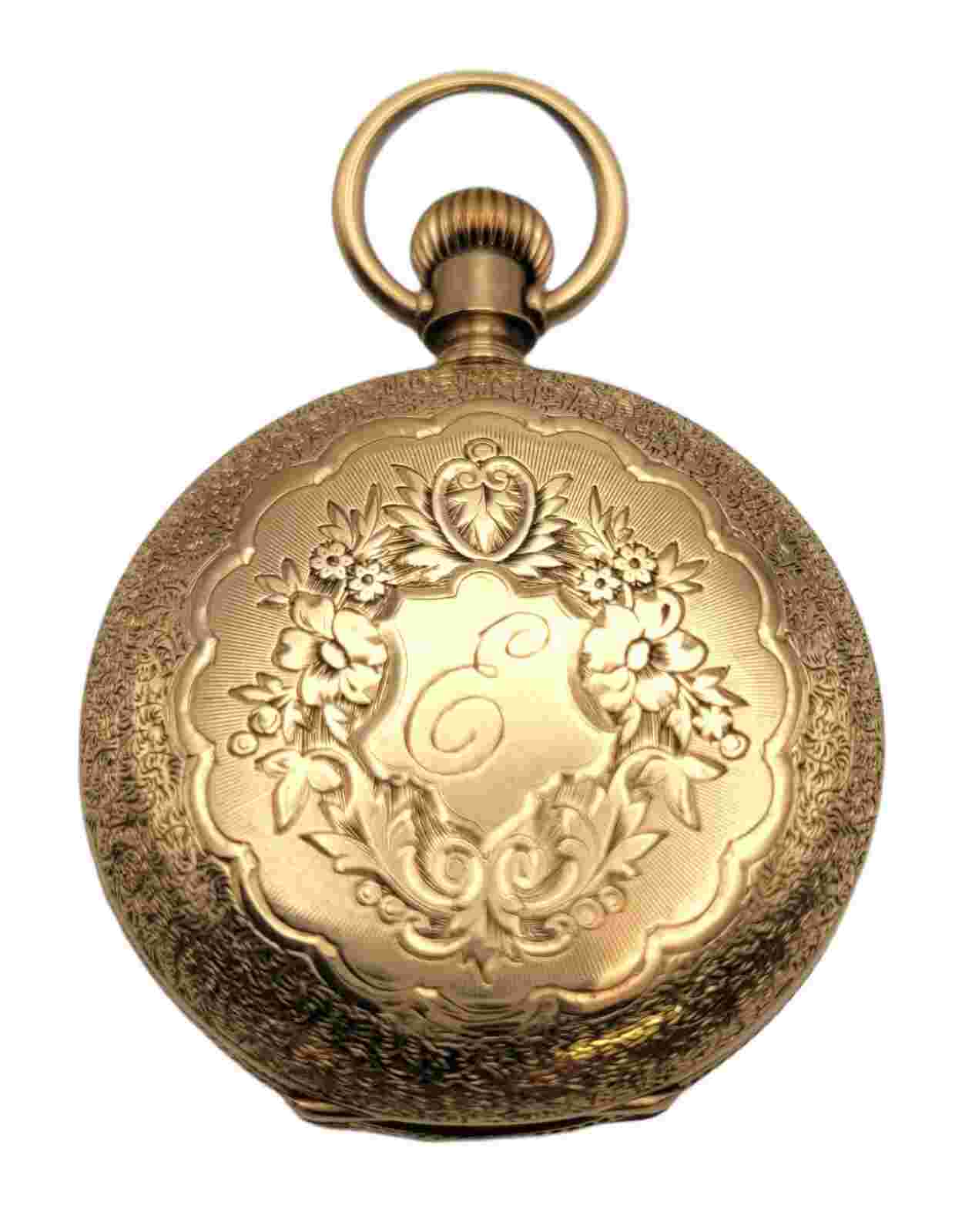 Illinois Vintage Pocket Watch 14 Karat Gold Double Hunter Case 7Jewel Circa 1886