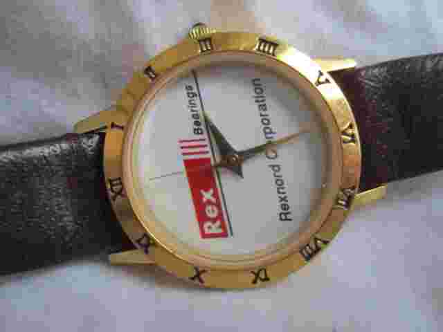 Rex Bearings Women's Watch, Slim Leather Buckle Band