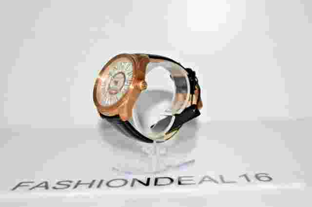 Brand New Orefici Rose-Tone SS Black Leather ORM8W4403 MSRP $695 Watch