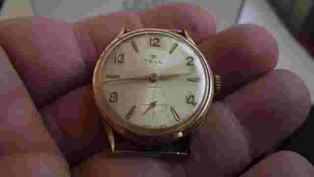 VINTAGE TELL 17 RUBIS SWISS MADE Incabloc ANTIMAGNETIC WATCH  RARE Antique