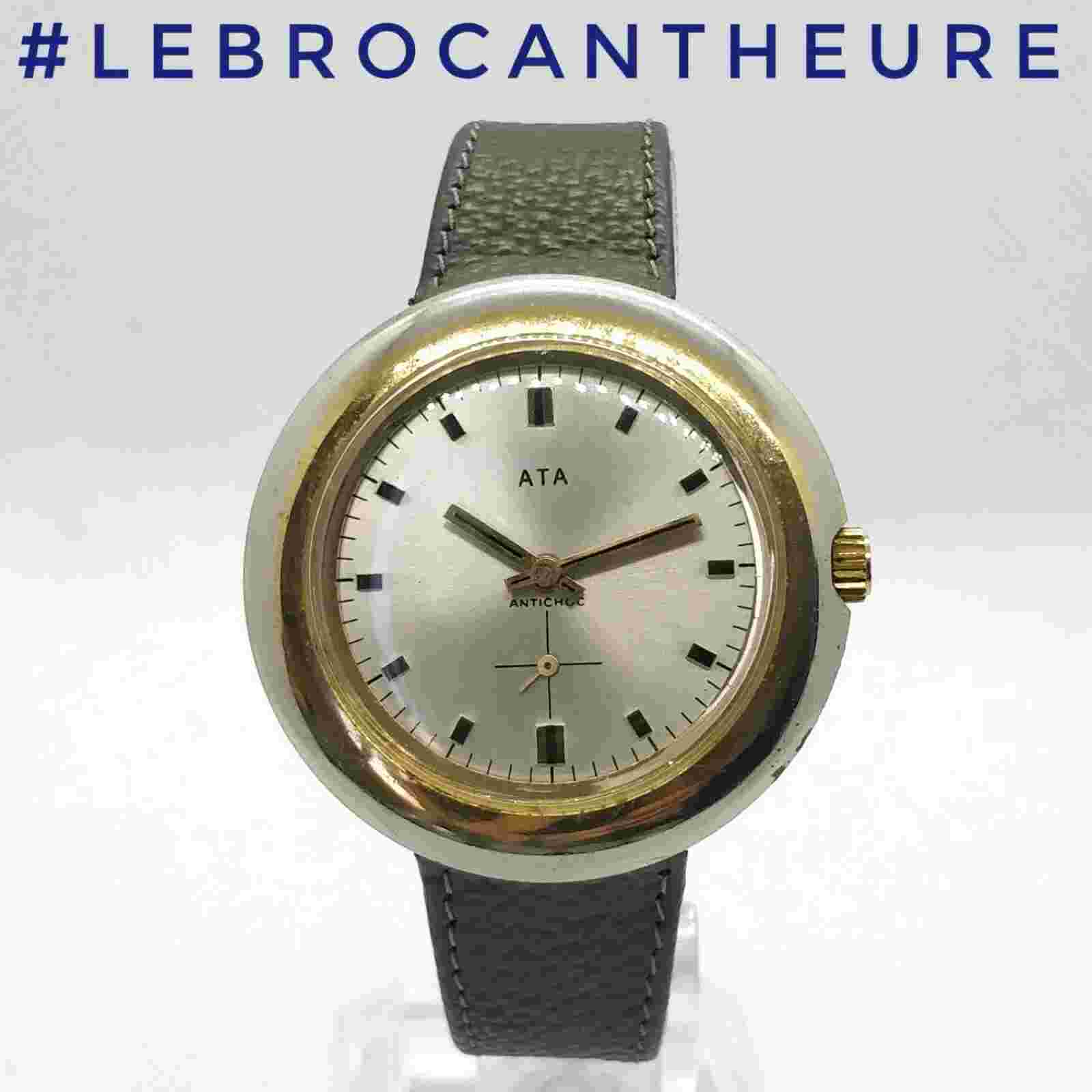 Ata UFO 40mm 1970s Cal. Mechanical Fe 233 Lebrocantheure Watch Vintage