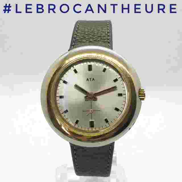 Ata UFO 40mm 1970s Cal. Mechanical Fe 233 Lebrocantheure Watch Vintage