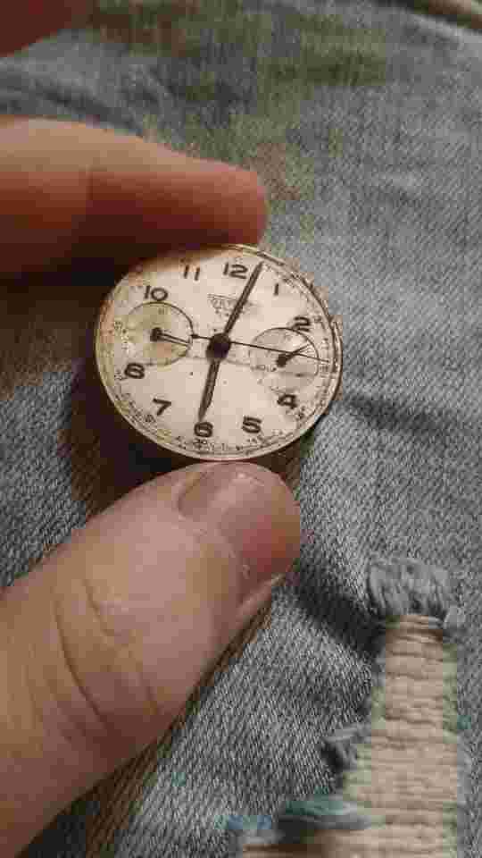 Vintage men's project Pontiac military chronograph watch Valjoux 22 Belgian Army