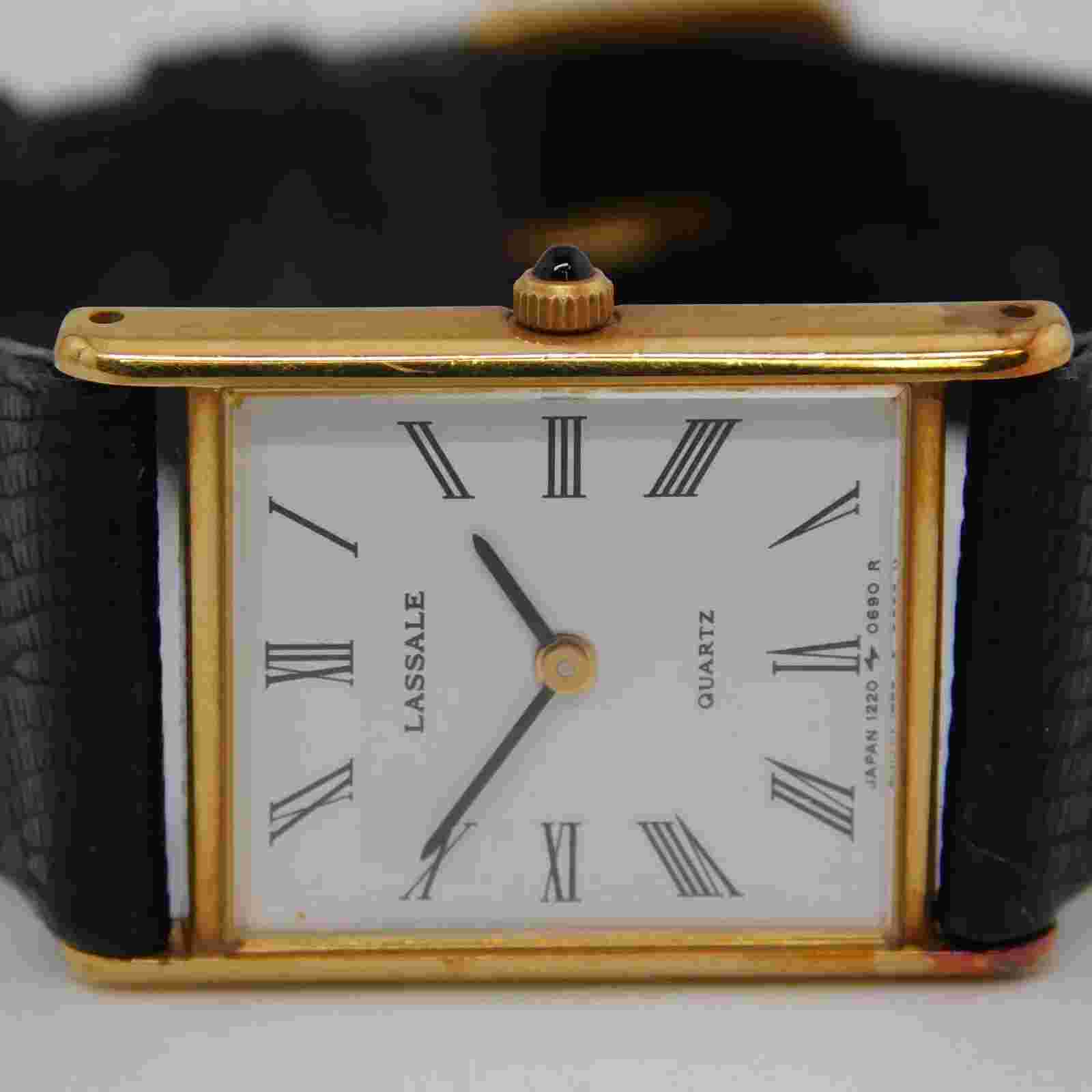 LASSALE 1220-5439 Genuine Leather Quartz Analog Women's Watch New Battery
