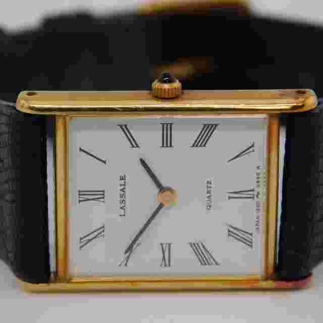 LASSALE 1220-5439 Genuine Leather Quartz Analog Women's Watch New Battery