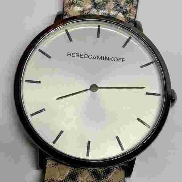 Rebeccaminkoff women’s watch Quartz analog large face 40mm black tone WR running