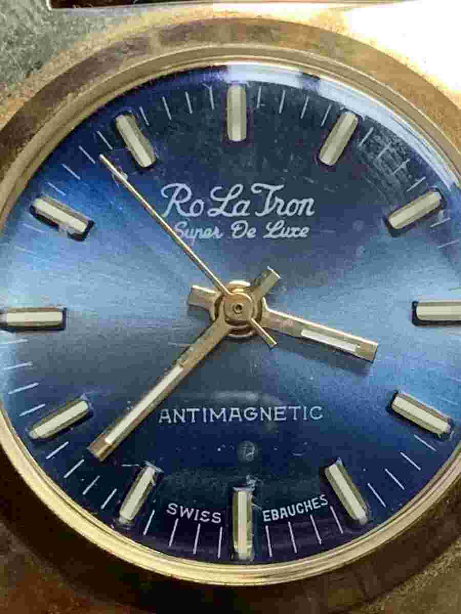 Ro La Tron Gents Mens Super De Luxe Antimagnetic Mechanical Watch Movement