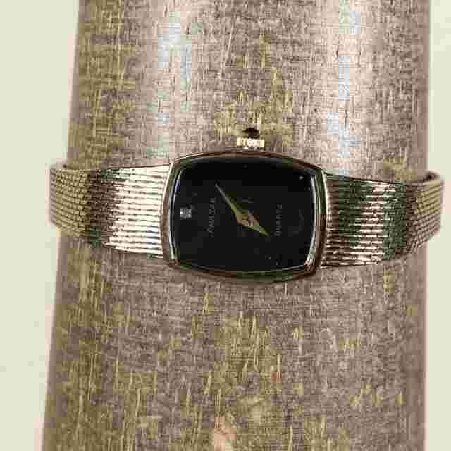 Phasar Women P-A8 Dress Gold Tone Tonneau 15mm Quartz Analog Watch 6 1/4"