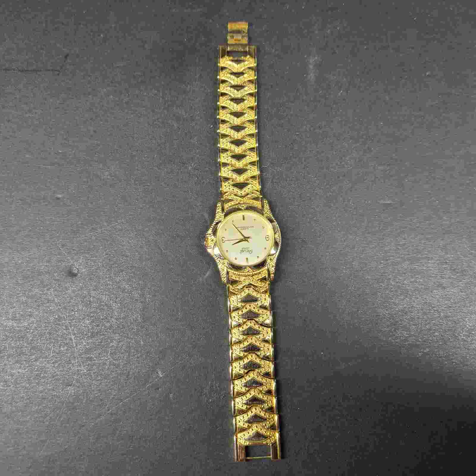 Acuet Women's Gold Tone Quartz Watch Japan Movement 6.75" Wrist
