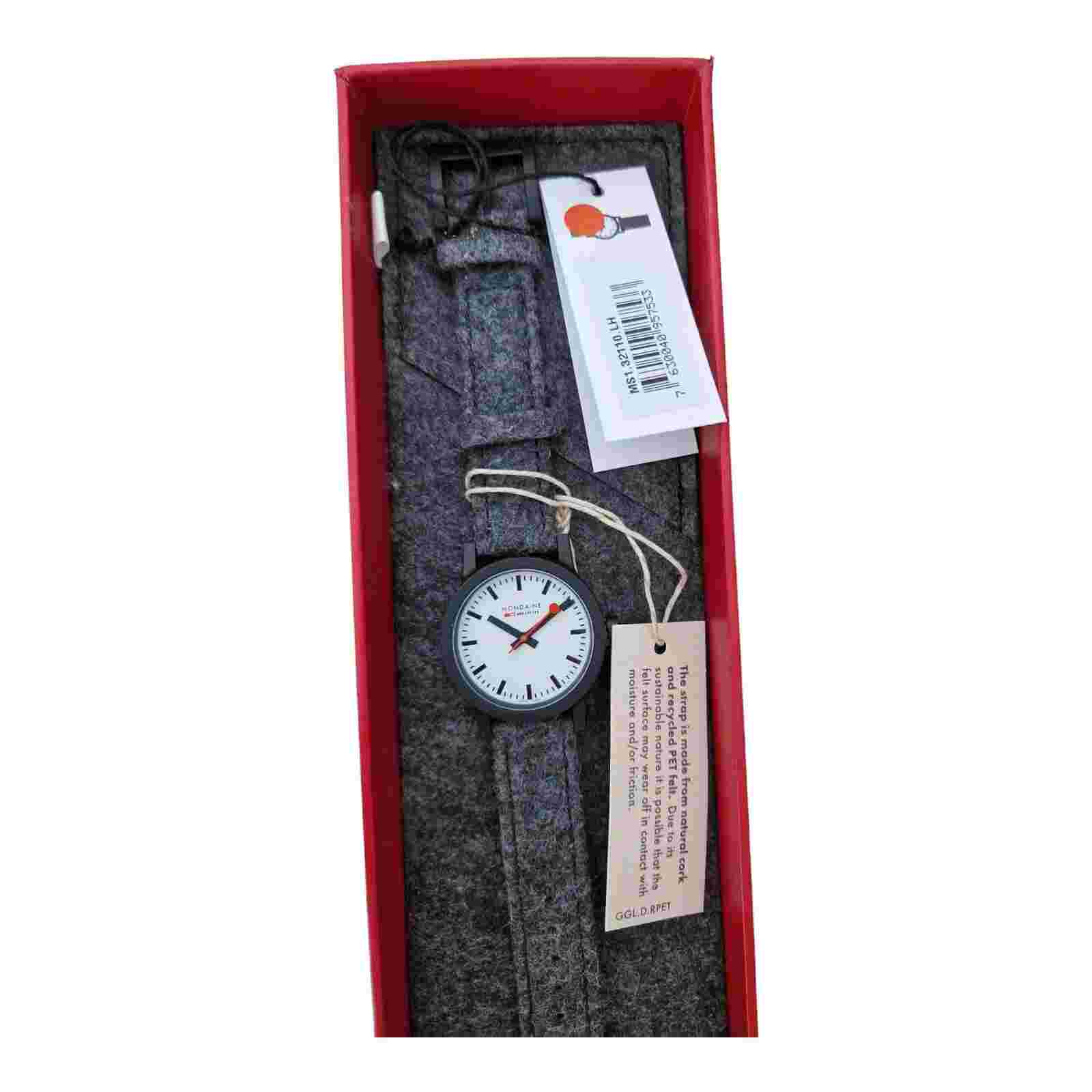 Mondaine Watch Essence Black Grey MS1.41110.LH.SET