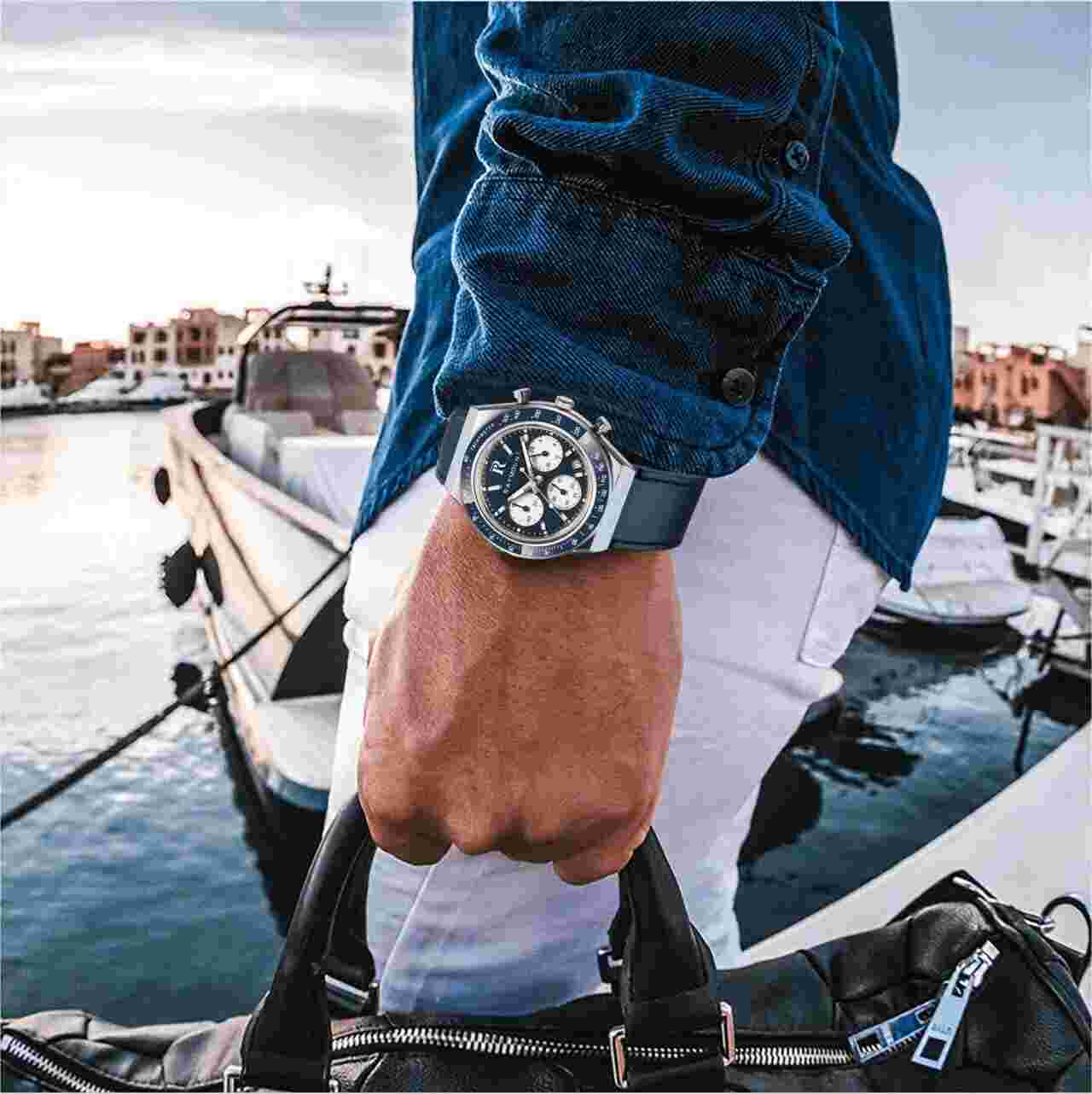 FORSINING Blue Ocean Sport Mens Watches for Business Dress Analog Quartz Wate...