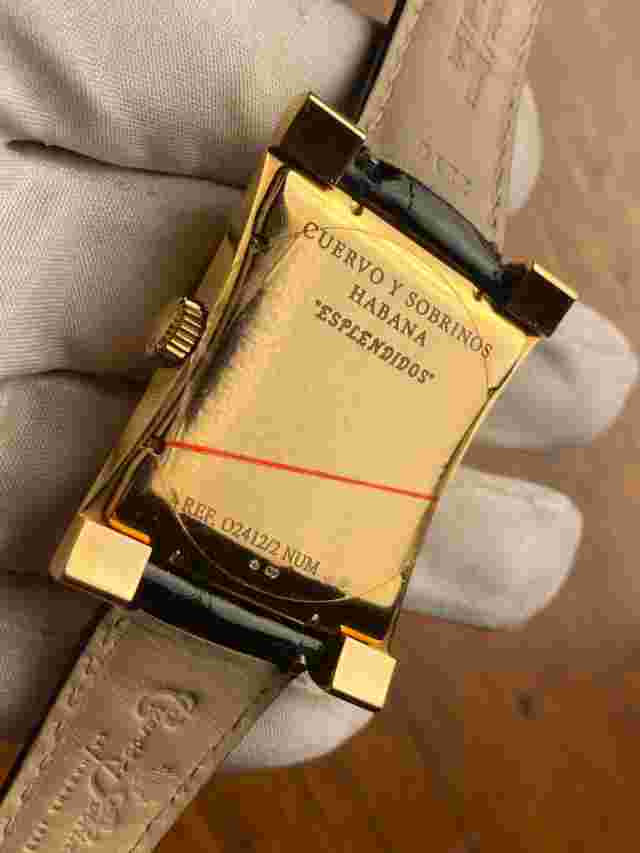 Cuervo y Sobrinos Esplendido Rose Gold RARE Cream Dial New Old Stock Box/Papers