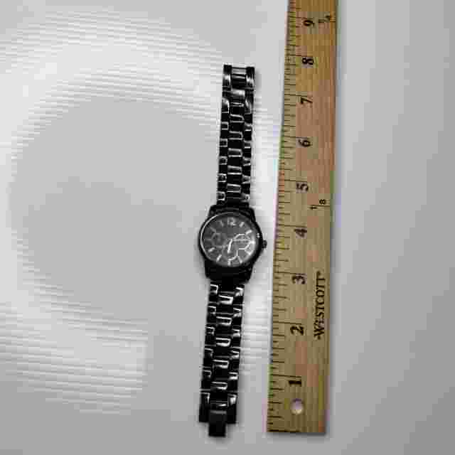 F FMD M165 52 Japan Gunmetal Grey Silver Ladies Retro Watch Works