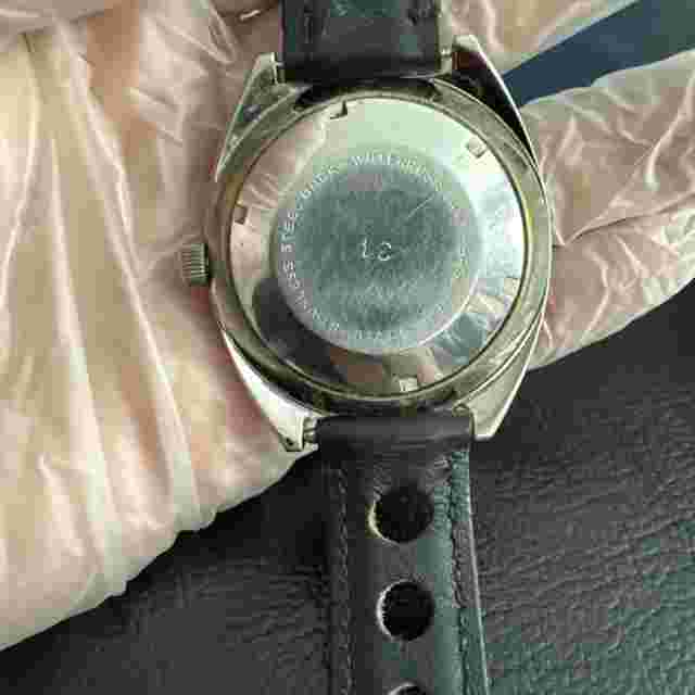 Vintage LeGant QS World Time Blue Self Winding Mens Diver Watch Works