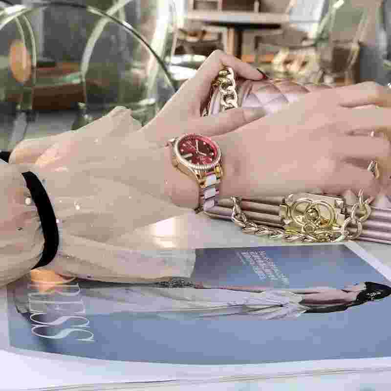 Luminous Hands Ceramic Band Automatic Mechanical Watch Women's Wrist Watch Gift