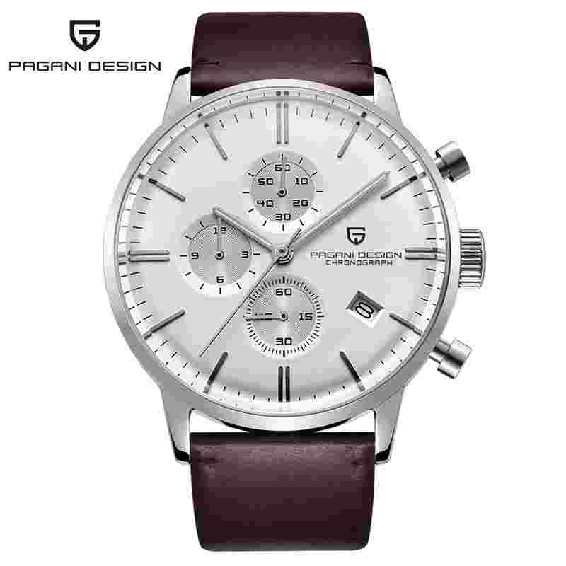 43mm Pagani Design Luxury Pilot Quartz Chronograph Mens Watch relojes Hombre