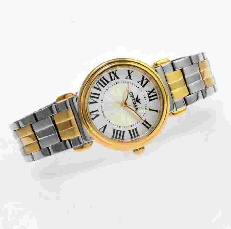 Optima • Swiss Watch • Stainless Steel & PVD Gold  • Quartz 35mm • 5ATM OSL365