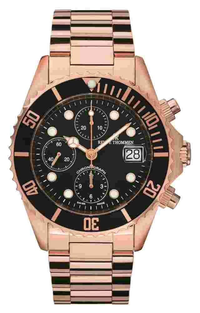 Revue Thommen 17571.6167 XL Diver Automatic black rose gold Men's Watch