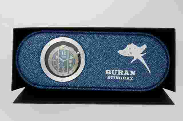 watch men automatic swiss made used diver BURAN stingray ETA 7750 movement box+p