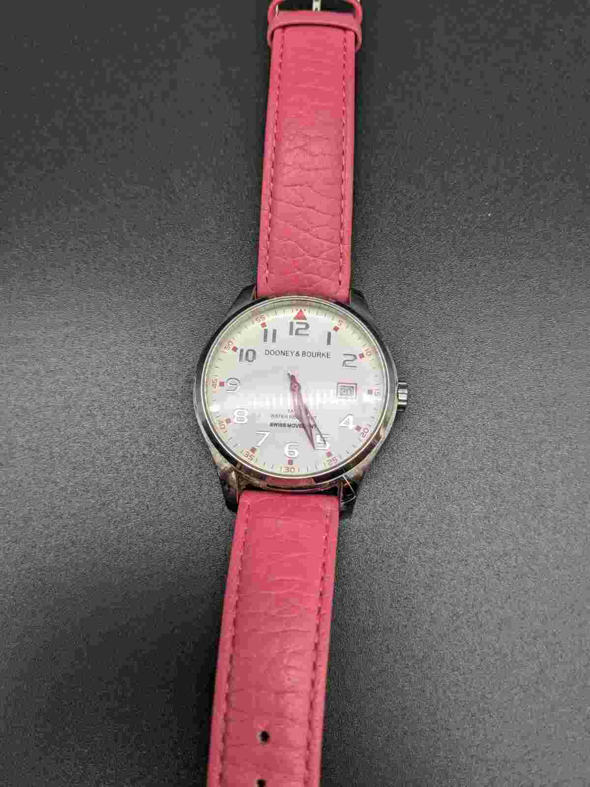 Dooney & Bourke Pink Leather Watch