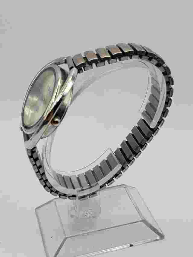 Strada Ladies Fashion Quartz Watch 40mm Oval Silver Tone Stretch Bracelet