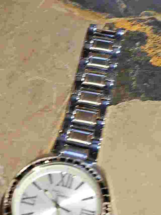 Women's Steel By Design Watch  Silver Tone Black Rhinestone Accented New Battery