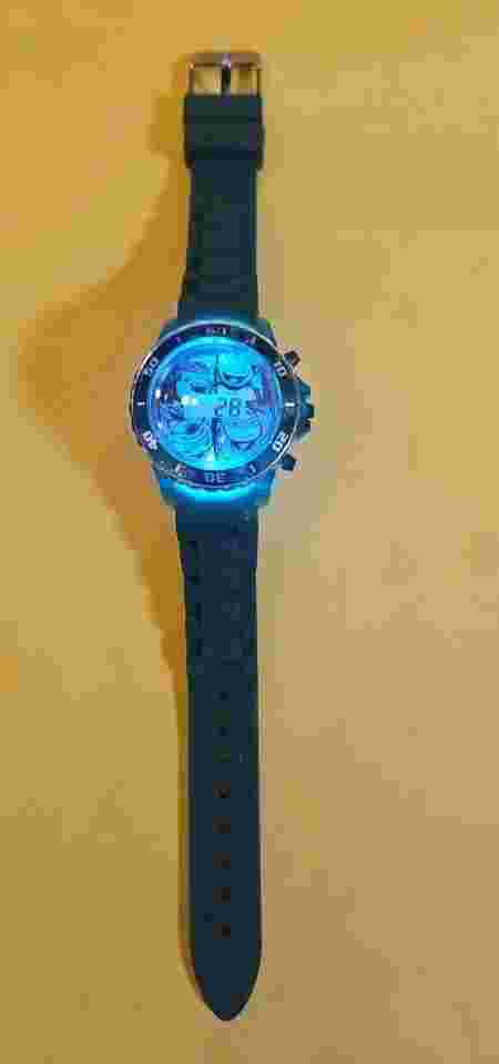 TMNT Ninja Turtles Green Digital Light Up Kid's Silicone Strap Watch Nickelodeon