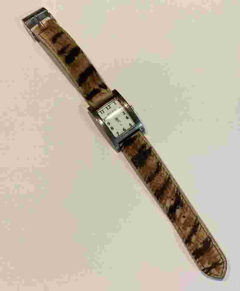 XOXO Furry Animal Print Watch