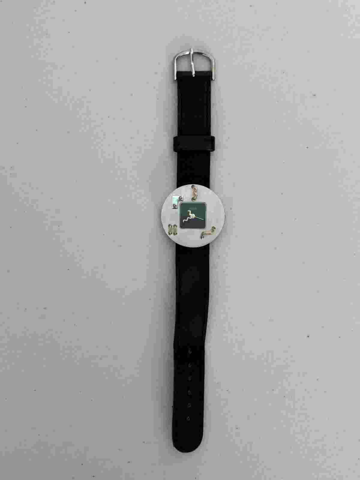 Vintage JALGA ladies quartz watch Scientific Machinery Design Leather Band