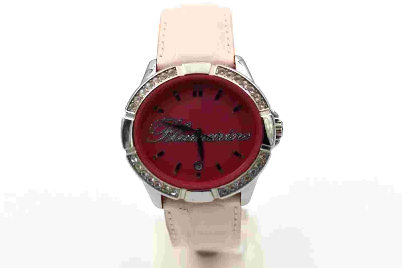 Blumarine Watch Leather Strap Crocodile Print Powder Promo Outlet Stock Women