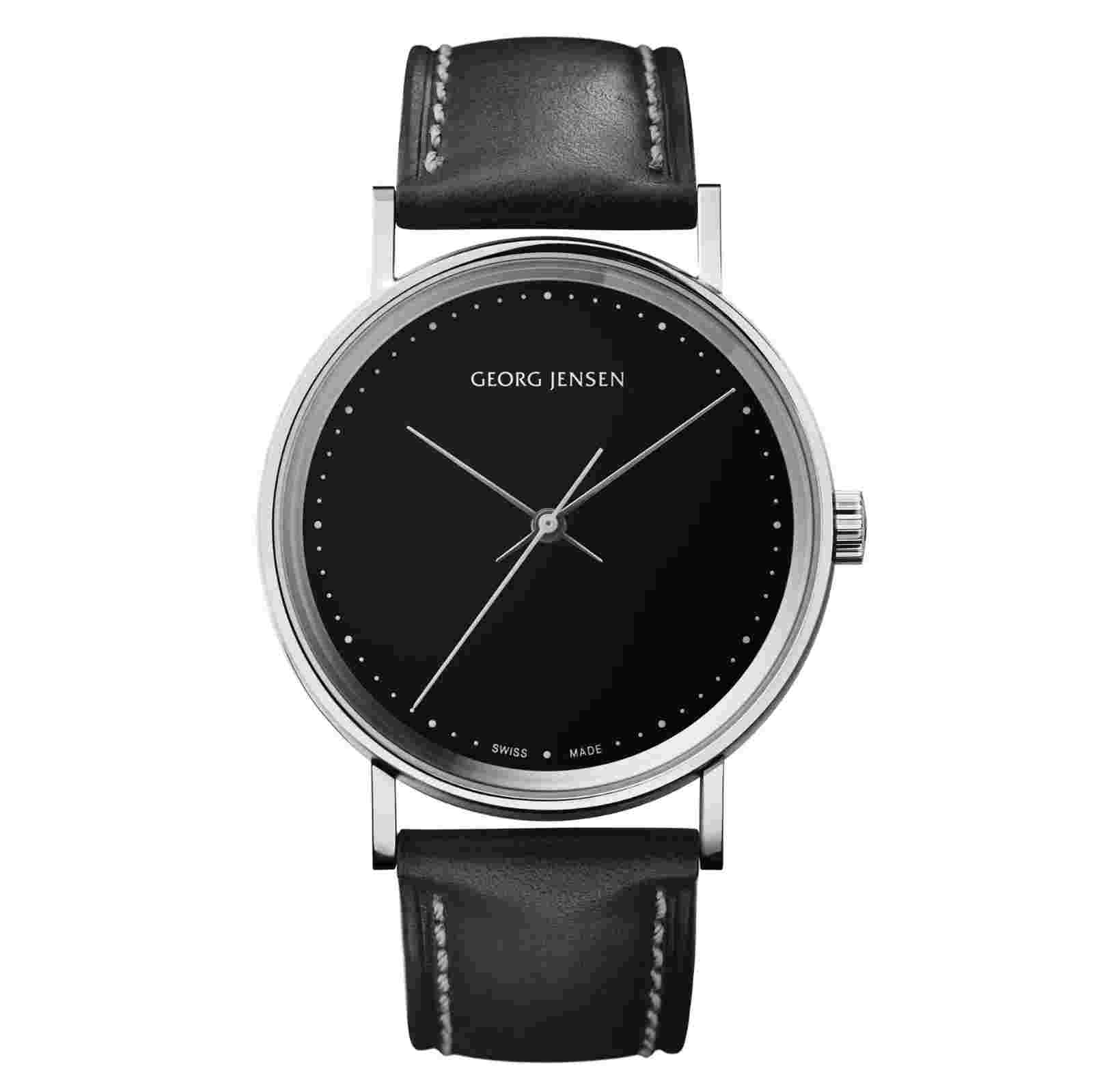 Georg Jensen 38mm Watch Black - Henning Koppel - K38-ST51