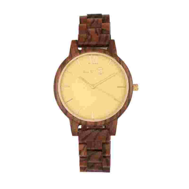 Wood Watch Earth Wood  Full Warranty Japan Quartz  NEW IN BOX