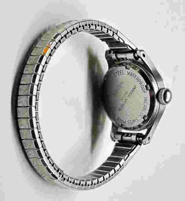 Women's 60s - 70s Steel Imperial Incabloc Automatic 17 Jewel Swiss Watch Working