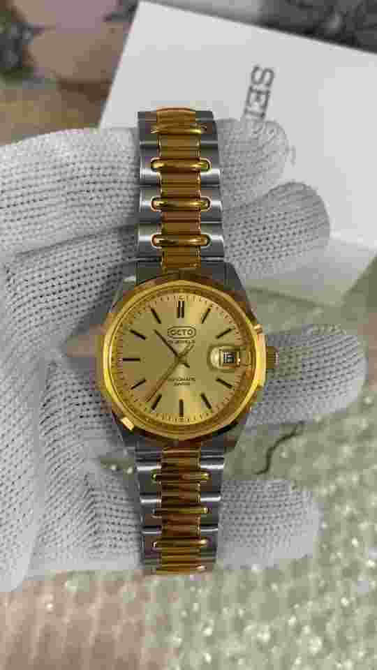 Octo Automatic Gold Dial Two Tone Stainless Steel Gents Watch Swiss