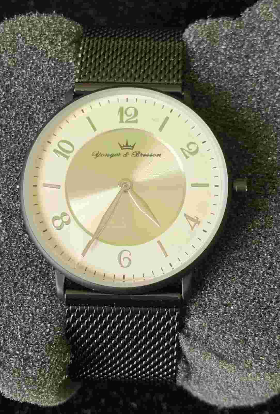 NEW Yonger & Bresson Qvartz Women watch Stainless Steele Bracelet size 34 mm