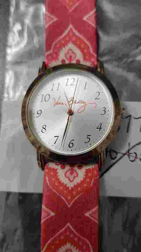 Ladies' Vera Bradley Nantucket Red Watch, Silvertone Case