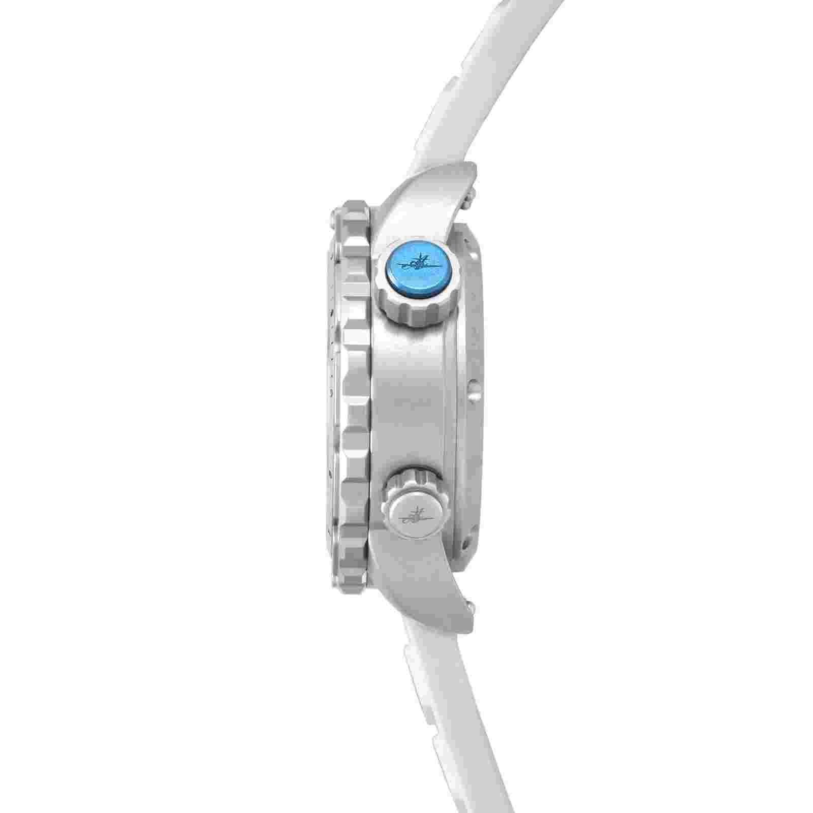 Abingdon Women Nadia Whitewater Automatic Dive Watch with White Silicone Strap