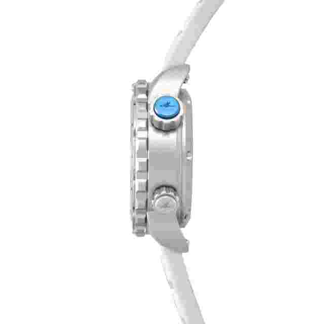 Abingdon Women Nadia Whitewater Automatic Dive Watch with White Silicone Strap