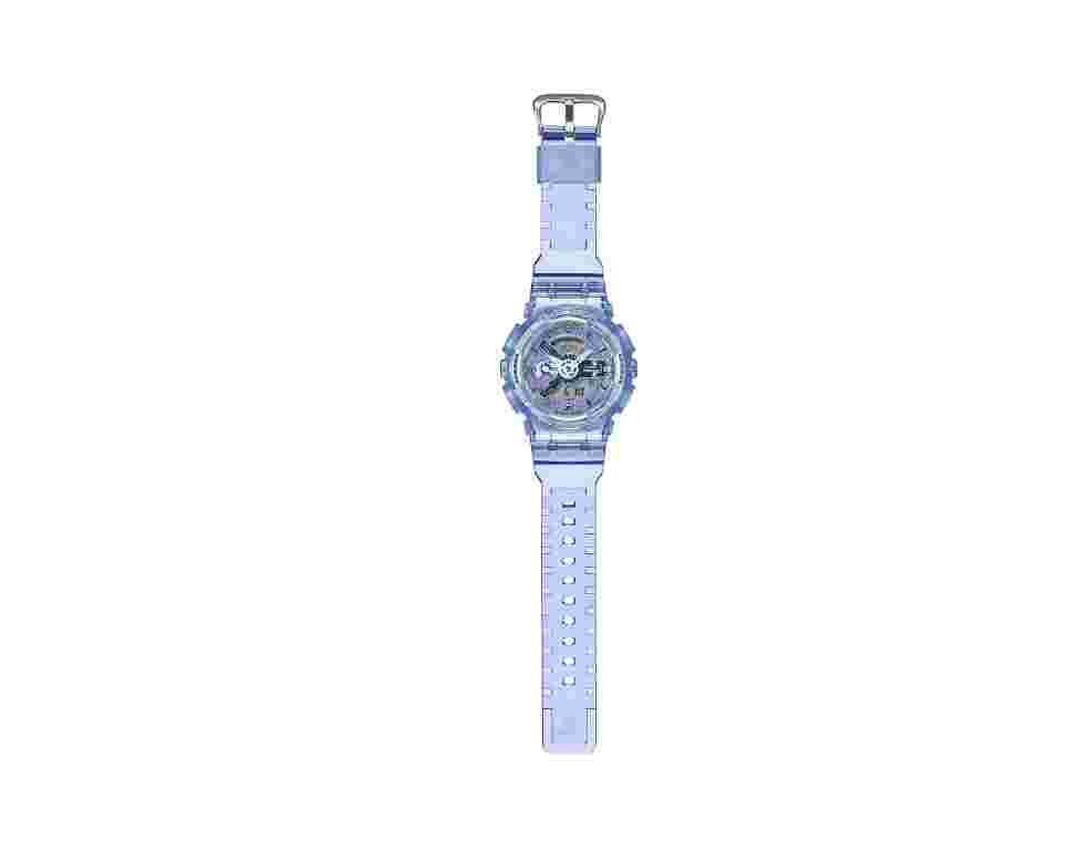Casio G-Shock Analog Digital Transparent Blue Dial Women's Watch GMAS110VW-6A