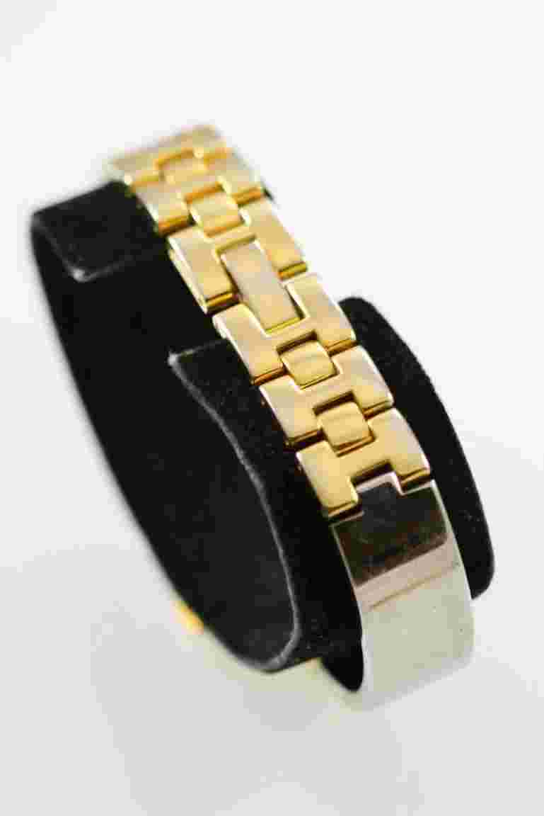 Sag Harbor Women Watch Stainless Silver Gold Steel Water Re White Battery Quartz